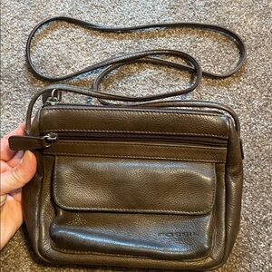 Fossil Leather Brown Leather CrossBody Bag Shoulder Bag Women's Purse